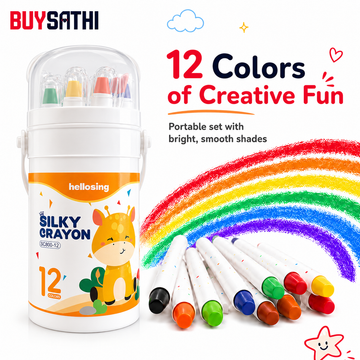 12 Crayons Colour Set Washable Crayons Twistable Rolling Wax Color Pens for Kids Drawing Art Work Supplies Educational Gift