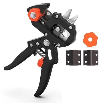 2 In 1 Garden Grafting Tool Pruner Kit For Plants, Plant Cutter For Garden, Grafting Tools For Plants, Precision Garden Grafting Tool With 3 Replaceable SK5 Steel Blades (Ω, U, V-Cut)