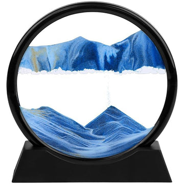 3D Moving Sand Art Picture Glass Liquid Painting Natural Landscape Showpieces for Home Decor