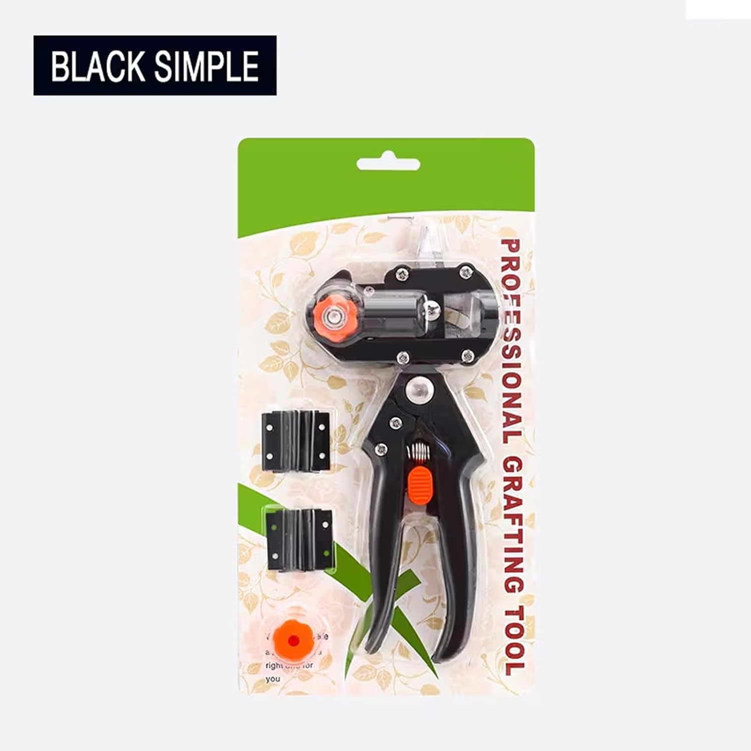 2 In 1 Garden Grafting Tool Pruner Kit For Plants, Plant Cutter For Garden, Grafting Tools For Plants, Precision Garden Grafting Tool With 3 Replaceable SK5 Steel Blades (Ω, U, V-Cut)