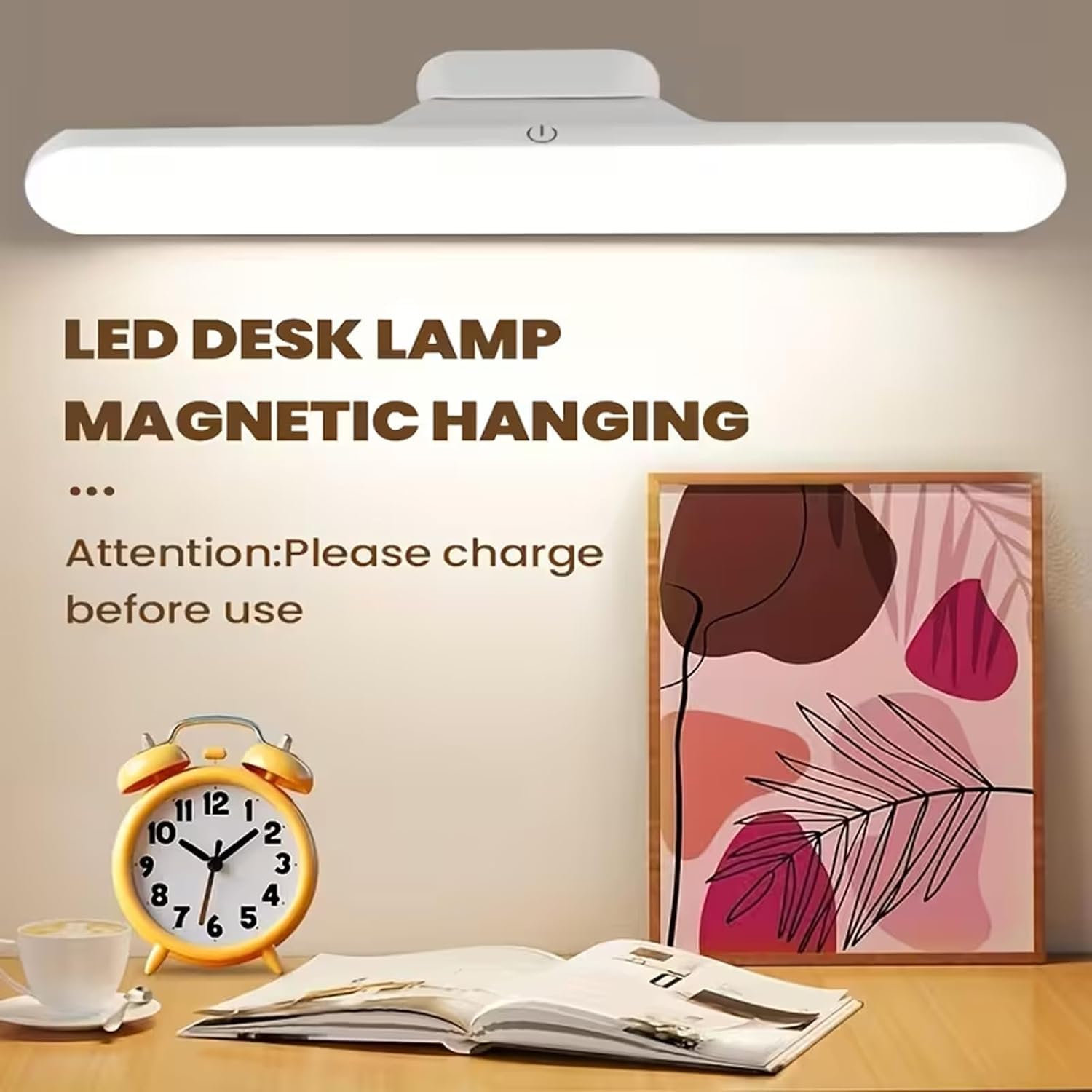 Slim LED Under Cabinet Lamp with Curved Edge, 3 Color Dimmable Modes, 1200mAh Battery, USB Rechargeable Magnetic Mount LED Light Bar for Kitchen, Closet, Wardrobe & Bedroom Lighting (1 Pcs)