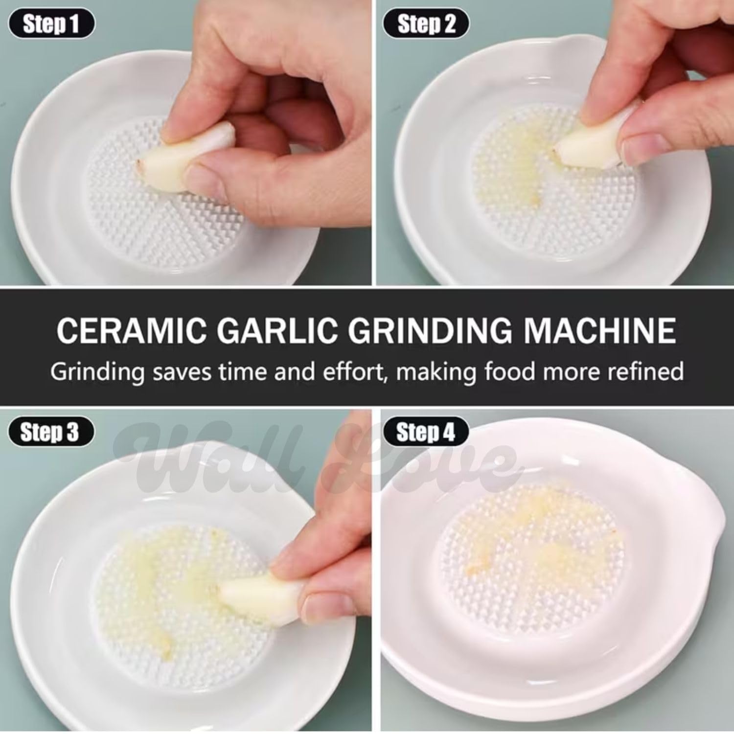 Garlic Crusher Ceramic Garlic Grater Plate