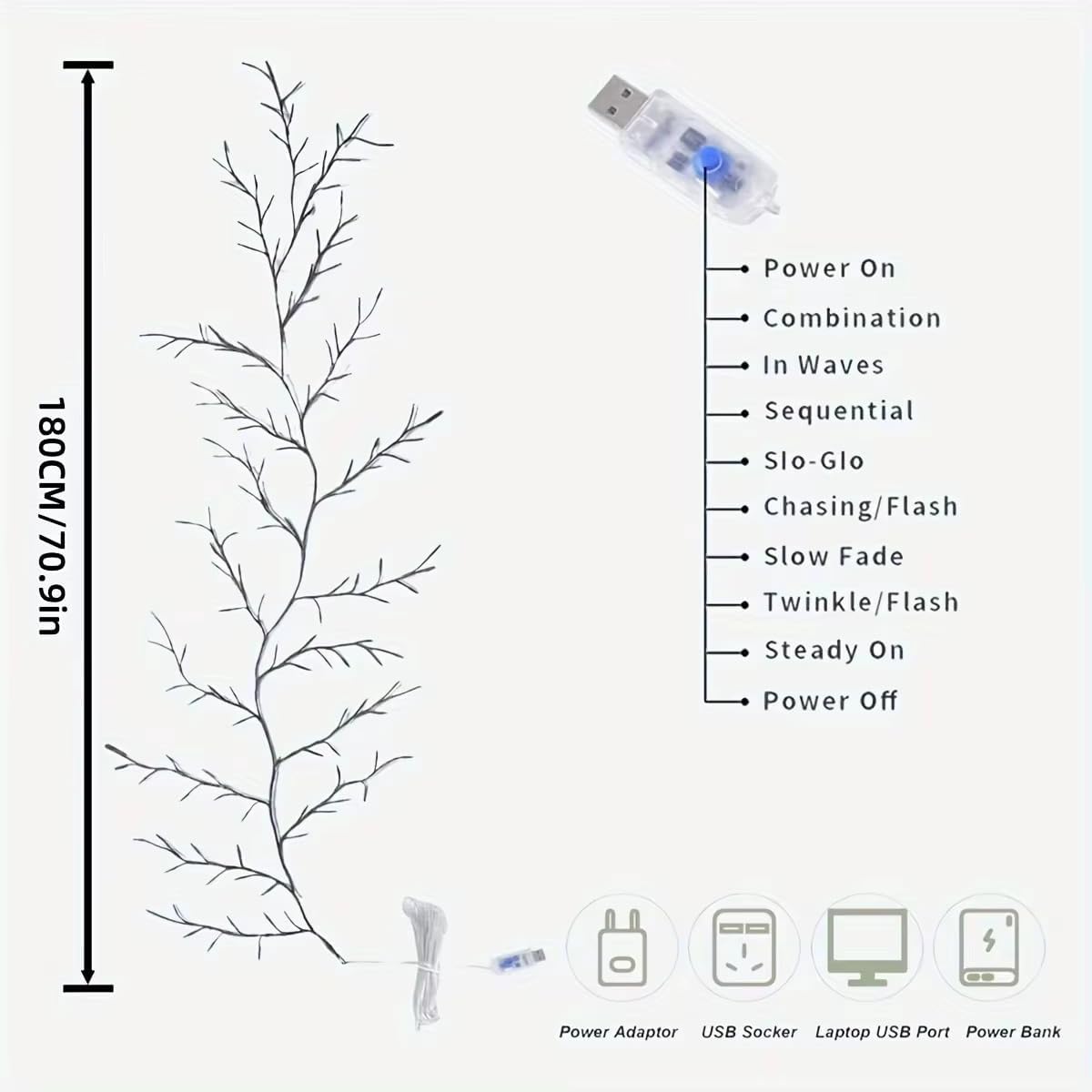 Willow Vine Lights led Tree Branch Light for Decoration Light Decoration at Home, Bedroom, Wall, Living Room