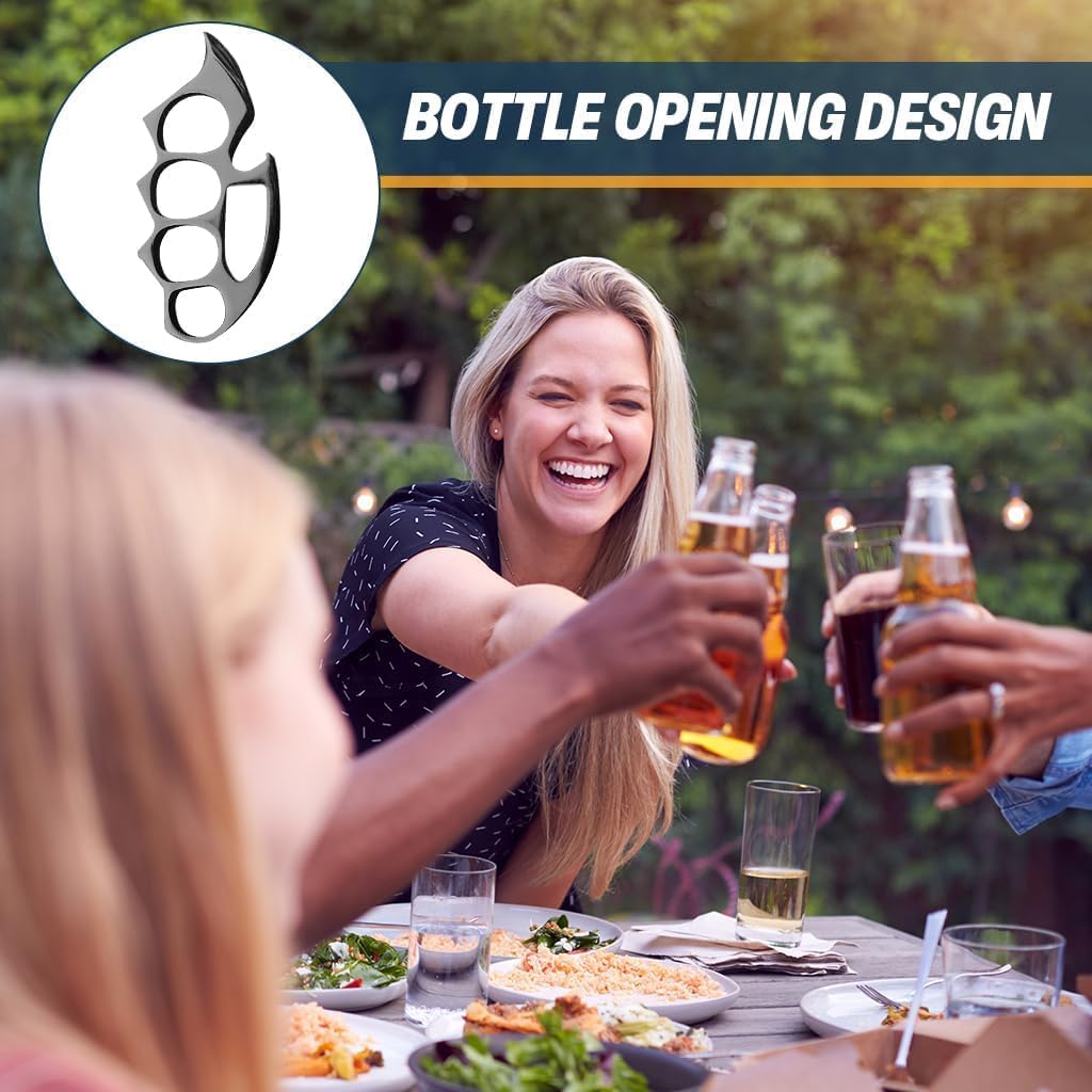 Stainless Steel Bottle Opener - Rust-Resistant, Easy to Use, Compact Beer Opener, Cool Gadgets for Men Daily Life, Home, Bar, Kitchen & Travel Camping Tools