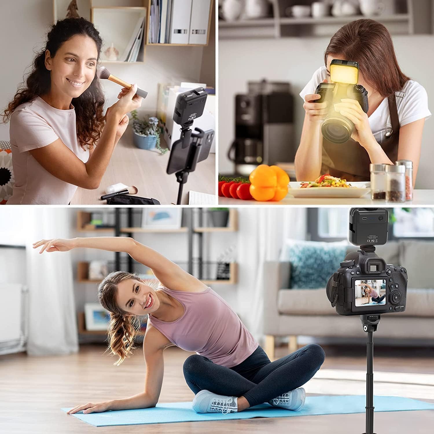 Portable LED Pocket Video RGB Studio Light for Video Shooting, Meeting, Photography, Selfie, Laptop, Tablet, Phone Lighting Dimmable & Rechargeable Type C with Clip