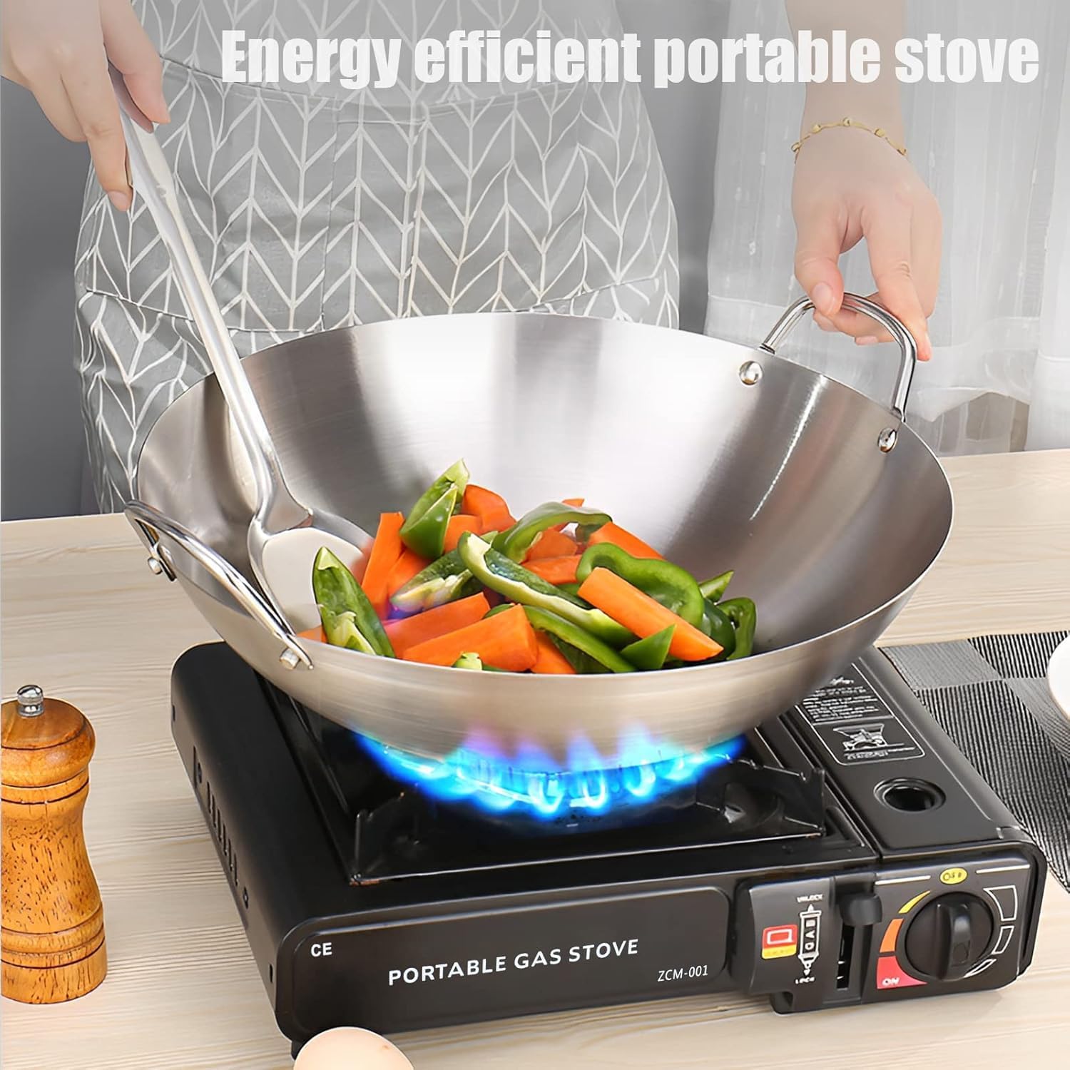 Portable Camping Gas Stove with Carry Case | Dual Fuel Butane & LPG Stove for Outdoor Cooking | Compact Travel Camping Stove for Hiking, Trekking, Picnic & Emergency Backup Cooking