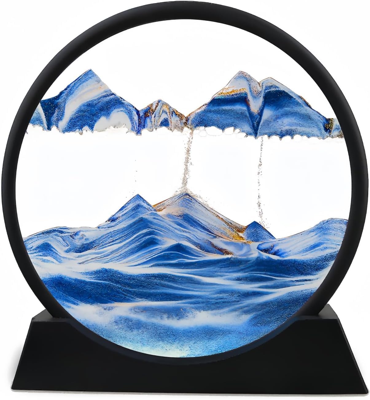 3D Moving Sand Art Picture Glass Liquid Painting Natural Landscape Decor For Stress Relief