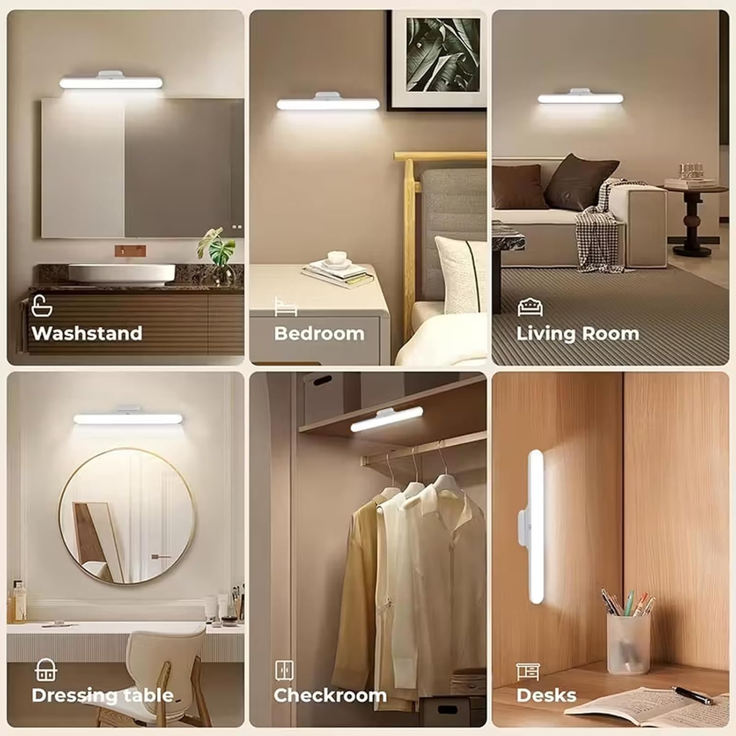 Slim LED Under Cabinet Lamp with Curved Edge, 3 Color Dimmable Modes, 1200mAh Battery, USB Rechargeable Magnetic Mount LED Light Bar for Kitchen, Closet, Wardrobe & Bedroom Lighting (1 Pcs)
