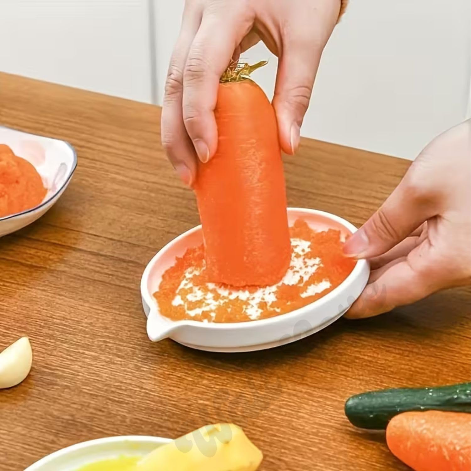 Garlic Crusher Ceramic Garlic Grater Plate