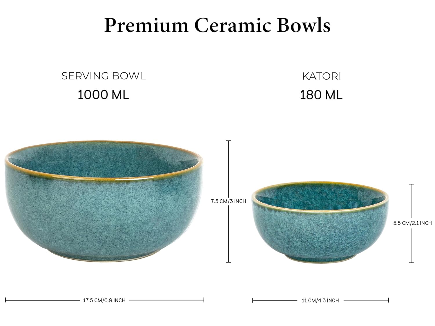 Bodhi House Handcrafted Stoneware Ceramic Dinner Set, 20 Pieces Dish Set Serving for 6, Microwave and Dishwasher Safe, Bone-ash Free, Crockery Set for Dining and Gifting, Ocean Green