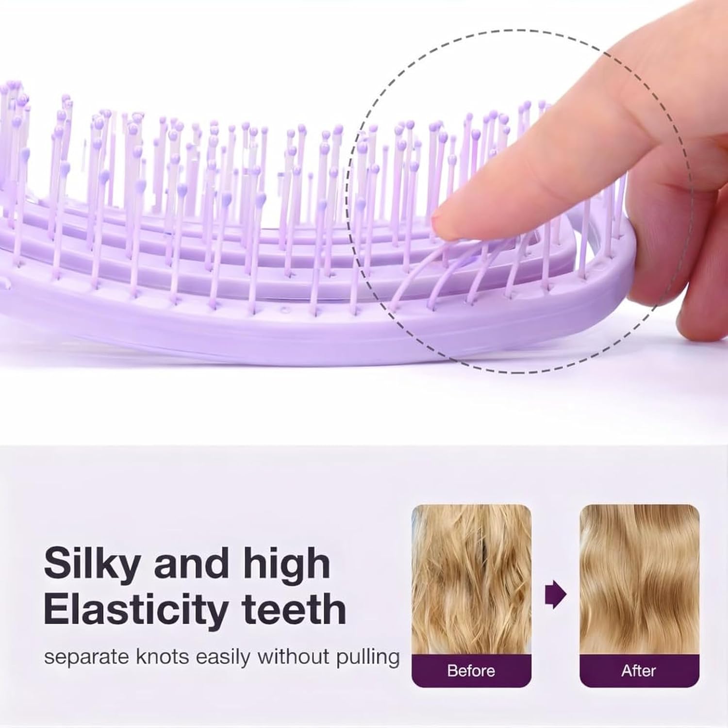 Premium 3D Detangling Hair Brush for Women & Men- Anti Hair Fall Comb for Curly, Wavy & Straight Hair | Hair Straightening Brush, Wet & Dry Styling Brush | Scalp Massager, Frizz Control & Tangle Free Grooming Brush