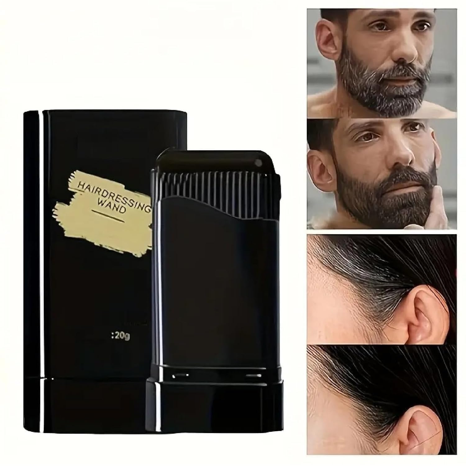 New Hair Color Comb Stick, Hairdressing Wand, Waterproof And Sweat-proof Instant Hair Dye Stick Grey Hair Coverage For Men & Women, Touch-Up With Comb Applicator, Easy Application