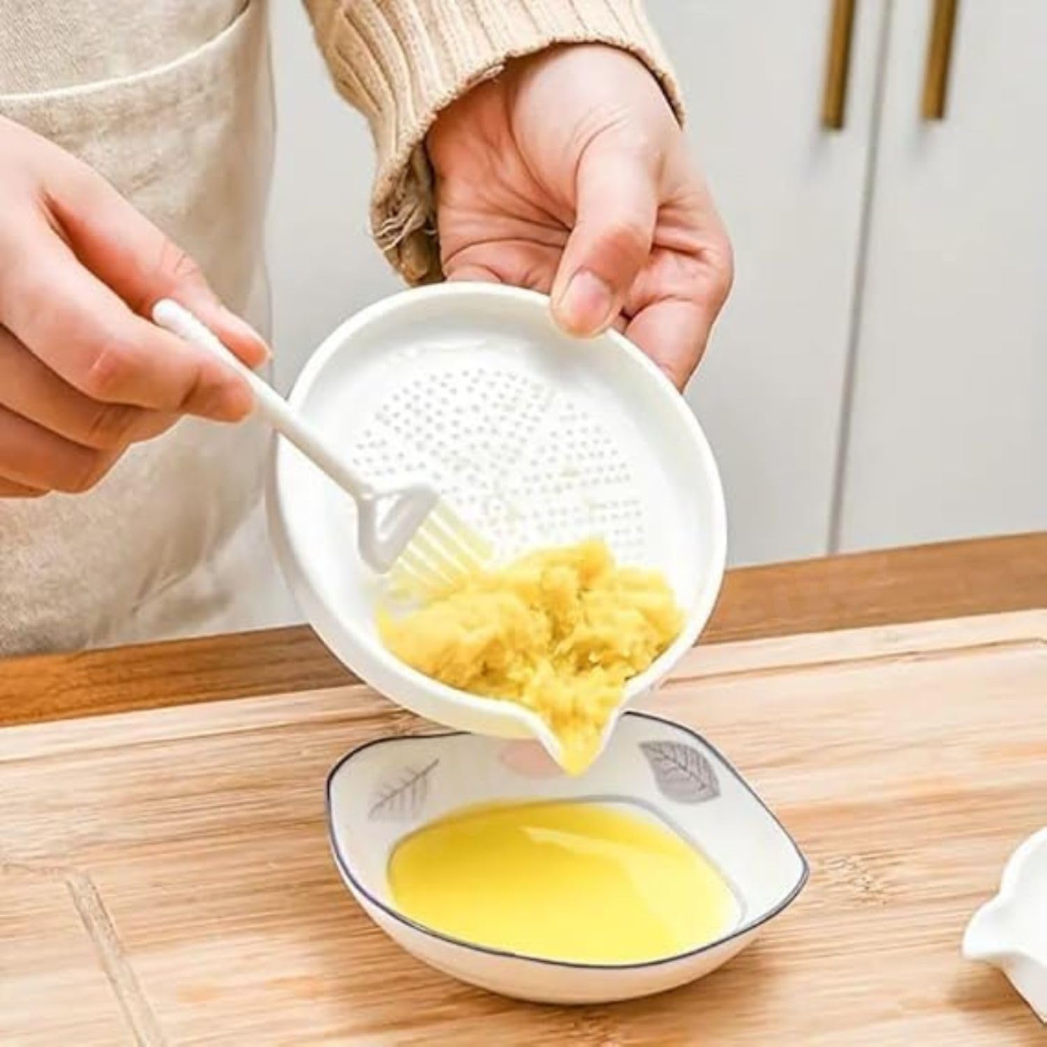 Garlic Crusher Ceramic Garlic Grater Plate