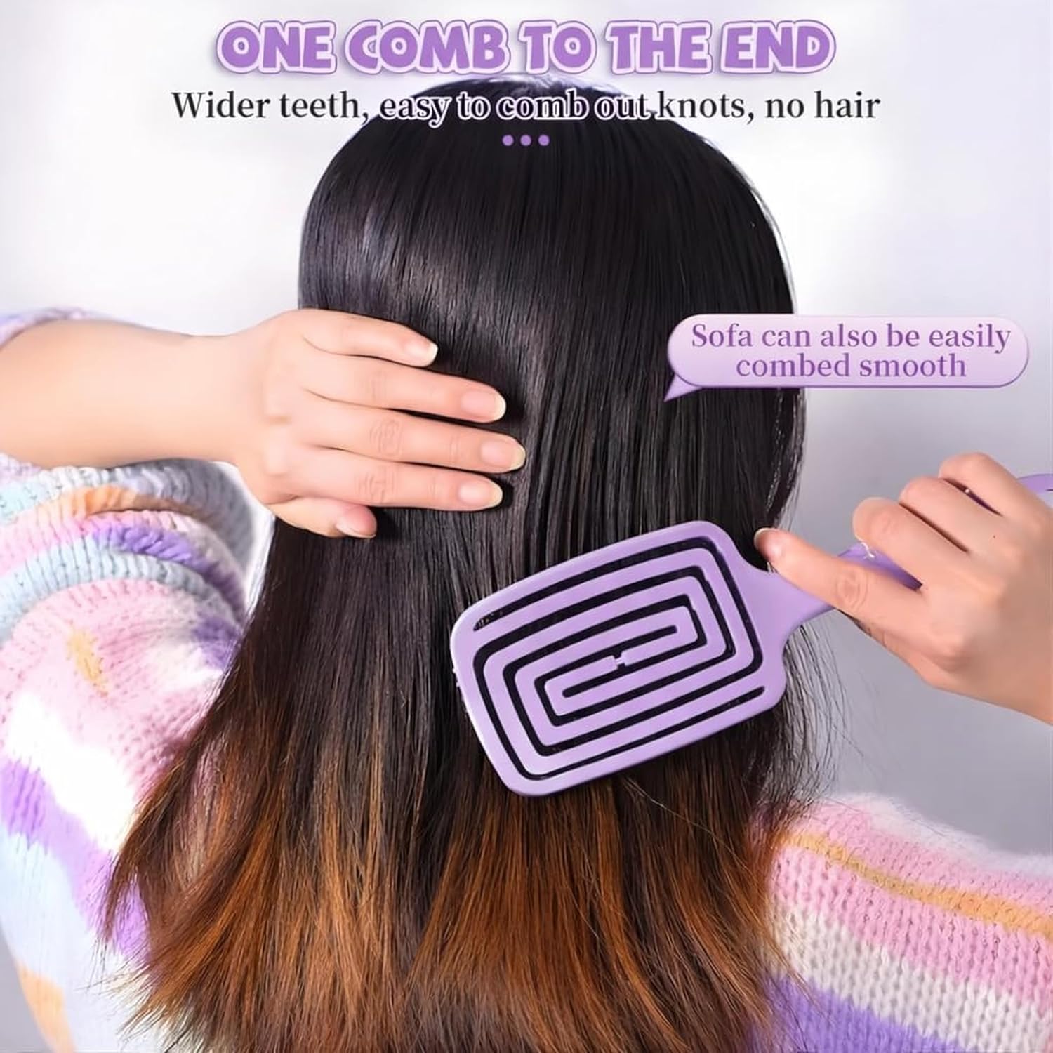 Premium 3D Detangling Hair Brush for Women & Men- Anti Hair Fall Comb for Curly, Wavy & Straight Hair | Hair Straightening Brush, Wet & Dry Styling Brush | Scalp Massager, Frizz Control & Tangle Free Grooming Brush